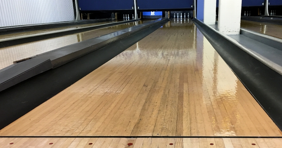 Wood floor bowling sports