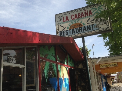 Town restaurant advertising downtown Photo