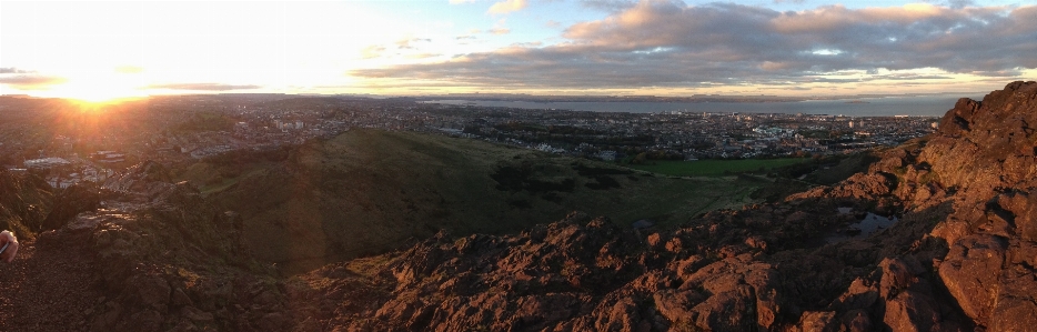 Sonnenaufgang sonnenuntergang panorama cliff Foto