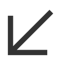 Left,down,arrow Icon