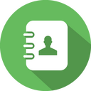 Green,address book Icon