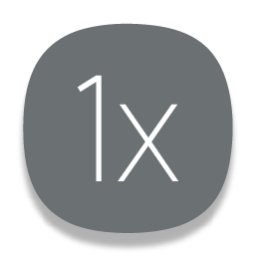 1x, logo