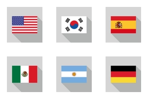 World Cup 2014 Country Flags 