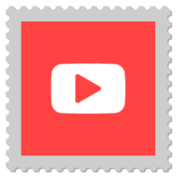 Youtube, logo, stamp