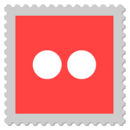 Flickr, logo, stamp