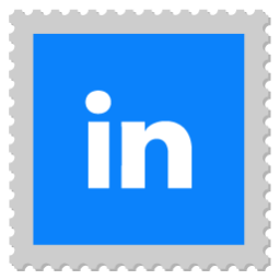 Linkedin, logo, stamp