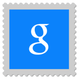 Google, logo, stamp