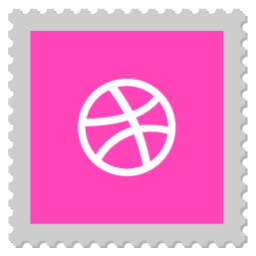 Dribbble, logo, stamp