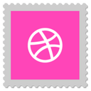 Dribbble,logo,stamp Icon