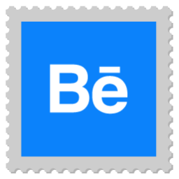 Behance, logo, stamp