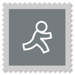 Aim, logo, stamp