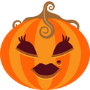 Lady,pumpkin,halloween Icon