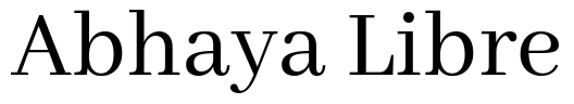 Abhaya Libre Font