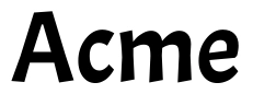 Acme Font