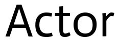 Actor Font