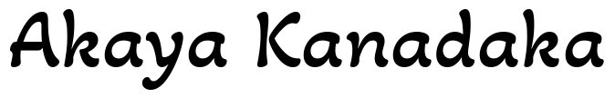 Akaya Kanadaka Font