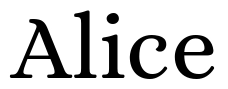 Alice Font