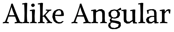 Alike Angular Font