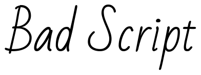 Bad Script Font