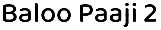 Baloo Paaji 2 Font