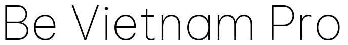 Be Vietnam Pro Font