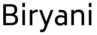 Biryani Font