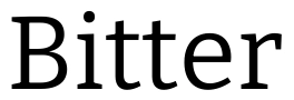 Bitter Font