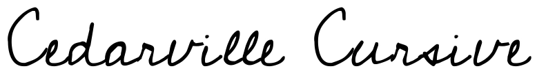 Cedarville Cursive Font