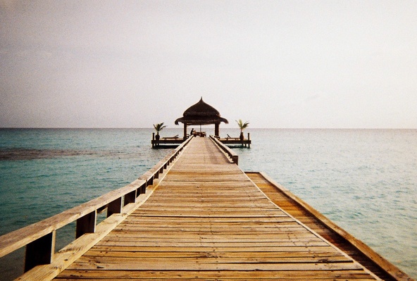 海 dock 木板路 码头 照片