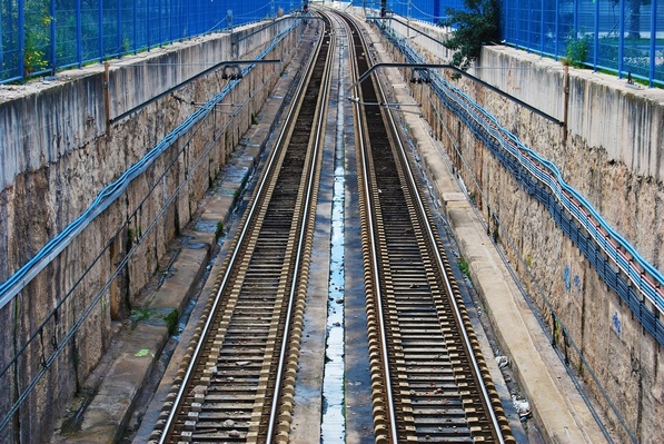 Track railway bridge train Photo