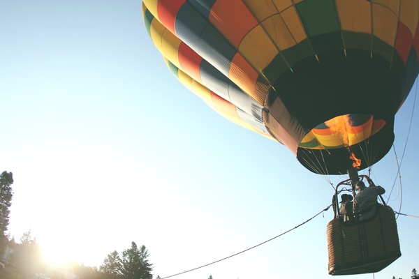 Foto Balon udara terbang pesawat