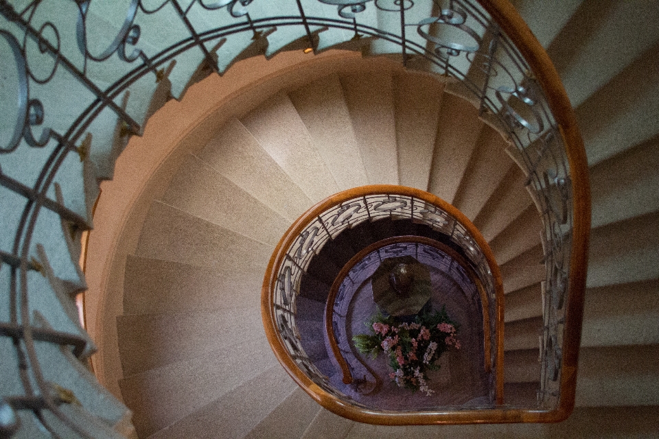 Architecture wood stair spiral