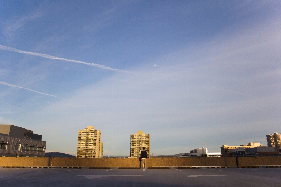 Hombre horizonte nube cielo