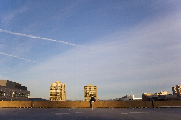 Man horizon cloud sky Photo