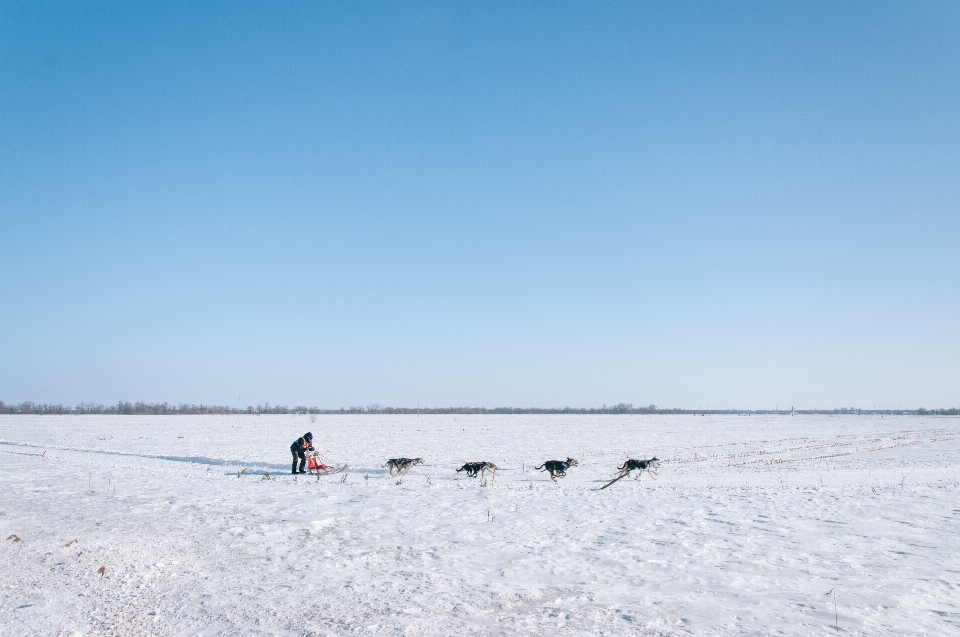 Plage mer sable neige