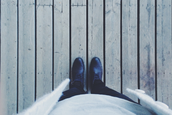 Shoe snow winter boardwalk Photo