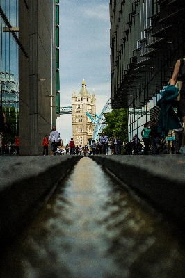 Pedestrian walking road bridge Photo