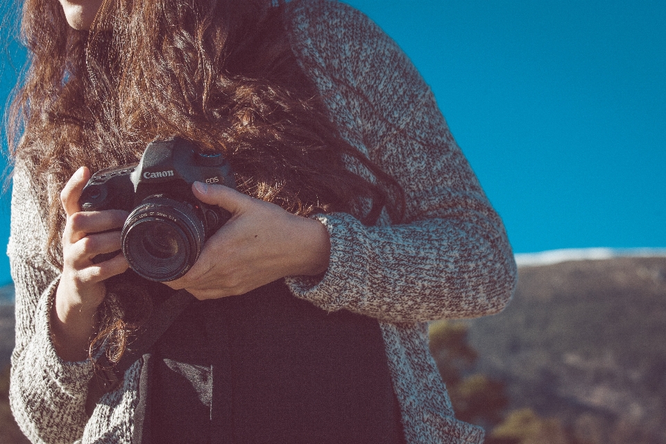 El kız fotoğrafçılık fotoğrafçı