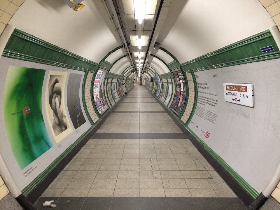 Train tunnel escalator subway