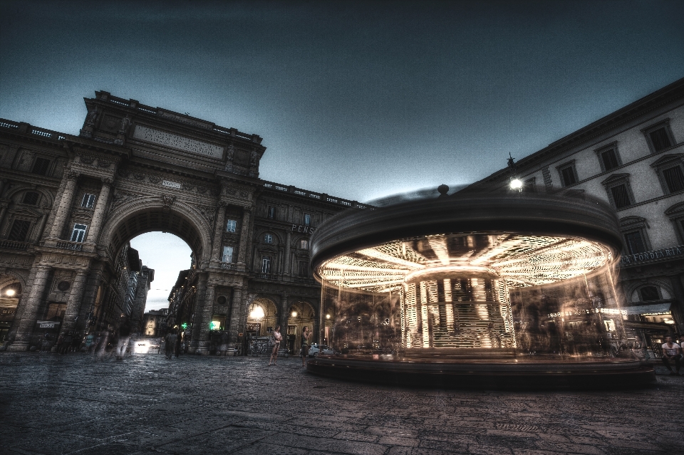 Die architektur brücke nacht stadt