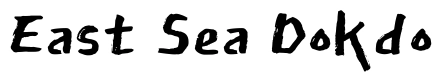 East Sea Dokdo Font