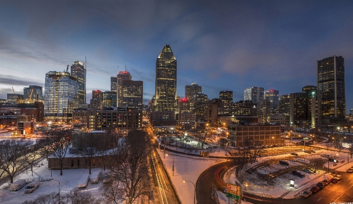 Horizon skyline night city Photo