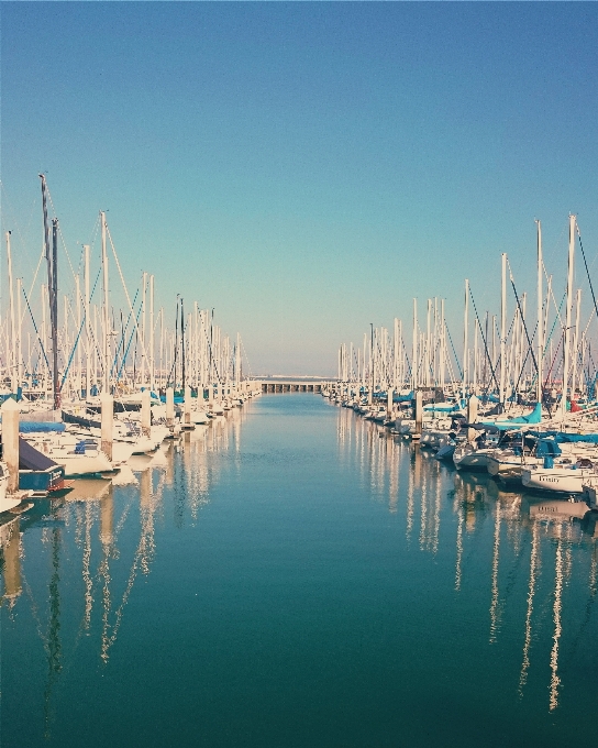 Mar agua horizonte dock