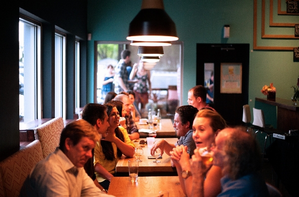 Cafe people interior restaurant Photo