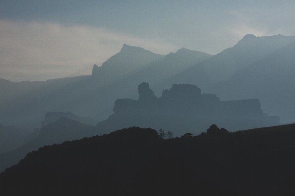 Foto Natura orizzonte silhouette montagna