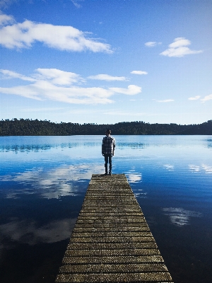 Man sea coast water Photo